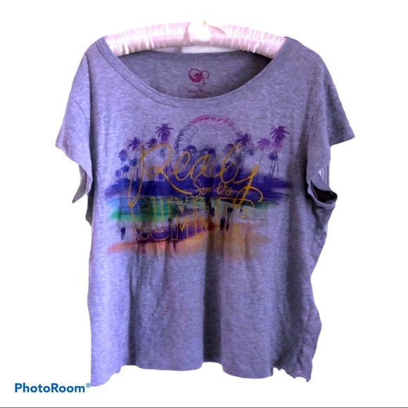 OP Tops - Surfer Coastal Core Juniors‎ XXL Ready for Summer Cotton Blend Crop Top
